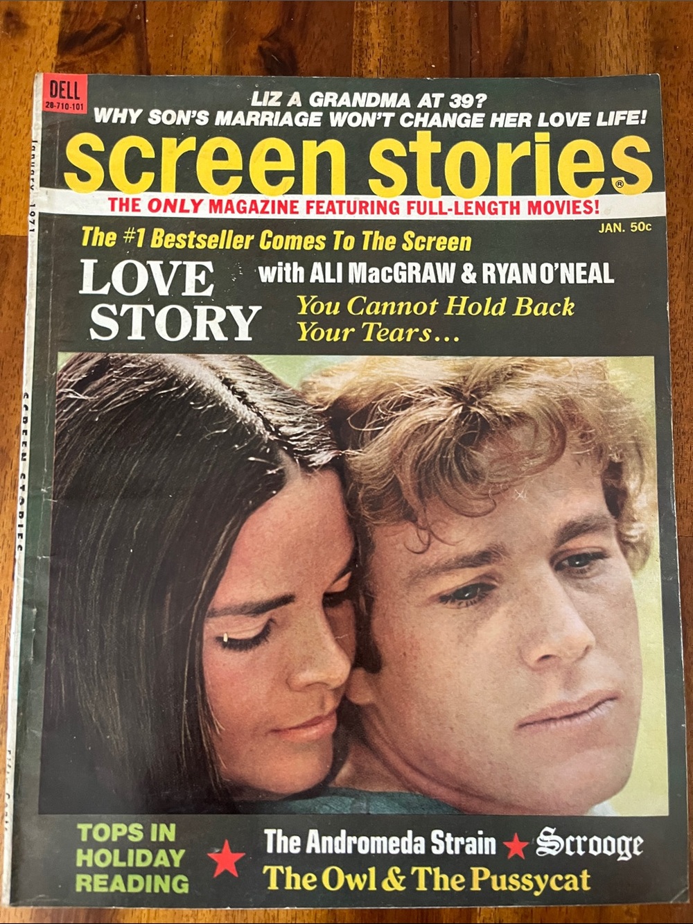 Jan 1971 SCREEN STORIES Ali MacGraw Ryan O’Neal Liz Taylor Cary Grant 70s Movies